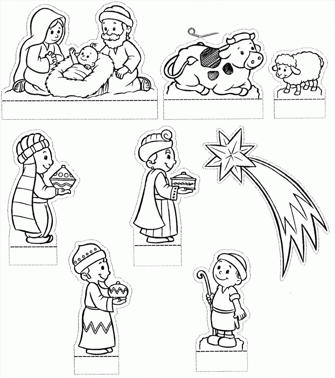 Szopka Bożonarodzeniowa kolorowanki